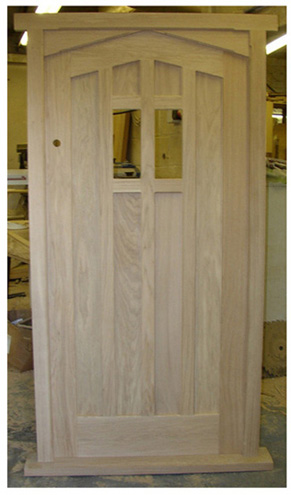 oak angled panel door