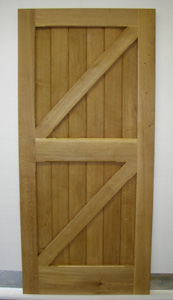 oak doors framed ledged and braced