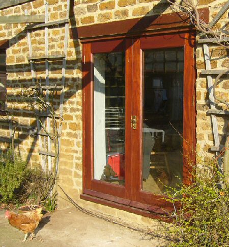 hardwood french doors