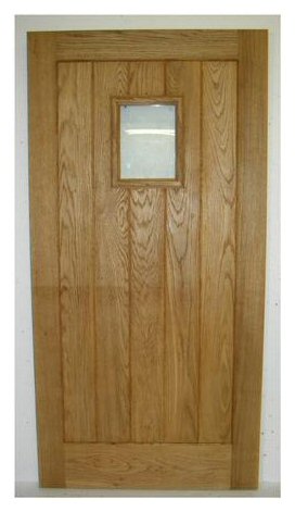 oak framed ledged door