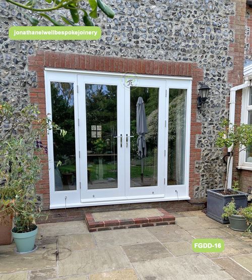 fully glazed french doors with sidelights