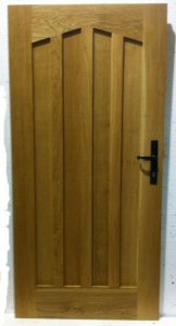 oak panelled angled head door