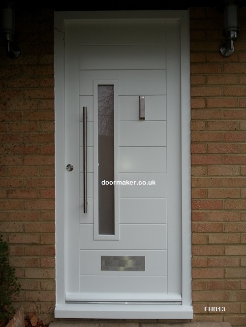 contemporary door spray finished white fhb13