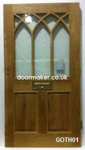 oak gothic style door