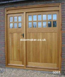 oak garage doors