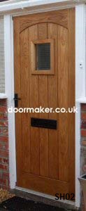 oak swept head door