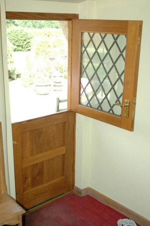 oak stable door half glazed open
