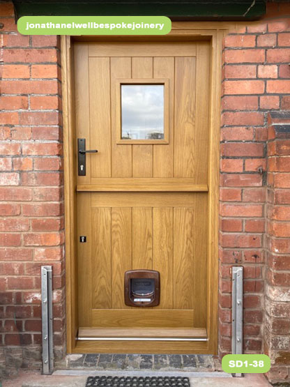 oak stable door with catflap