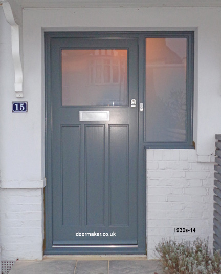 1930s front door downpipe grey