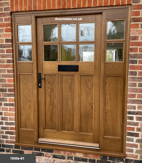 1930s front door oak and side panels