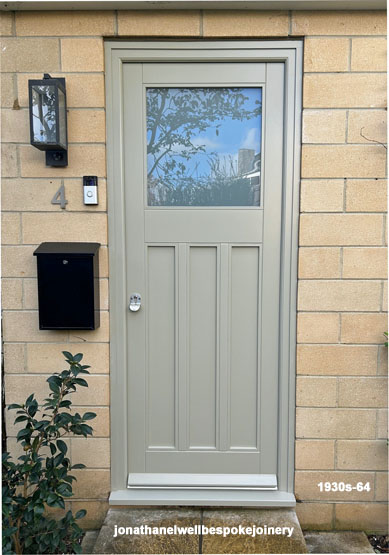 1930s front door pebble grey