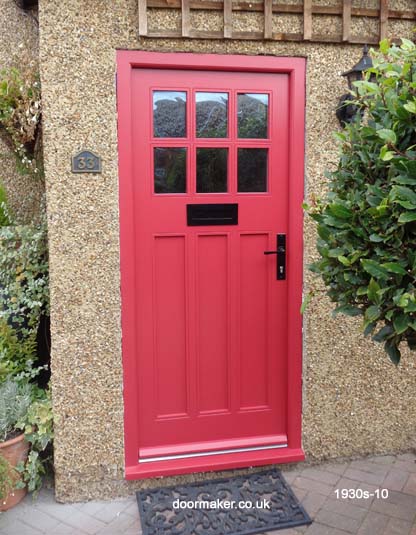 1930s style door rectory red