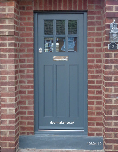 downpipe grey 1930s style door