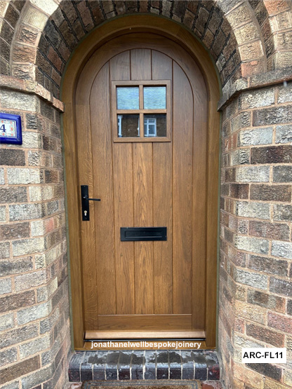 arched front door oak