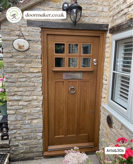 arts and 1930s door in oak