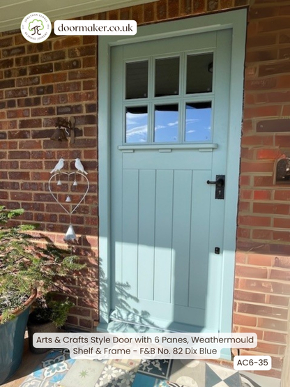 arts and crafts door made from hardwood