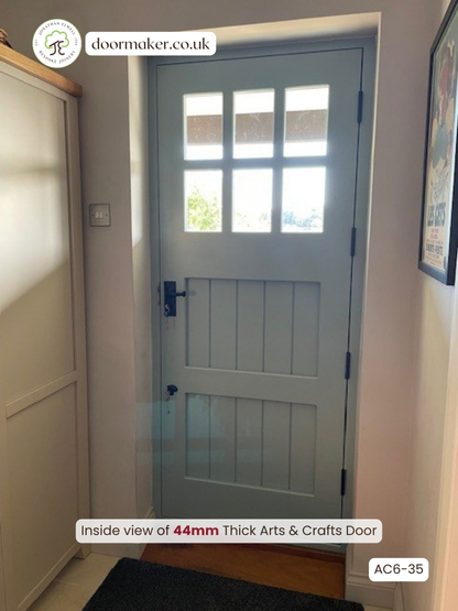 arts and crafts door made from hardwood