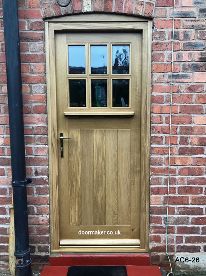 oak arts and crafts style door and frame