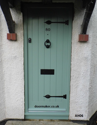 painted cottage door angled head