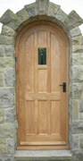 arched panelled door