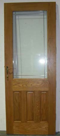oak door glass panel