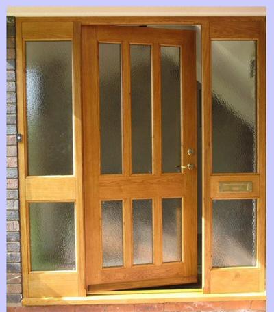 oak door with sidelights