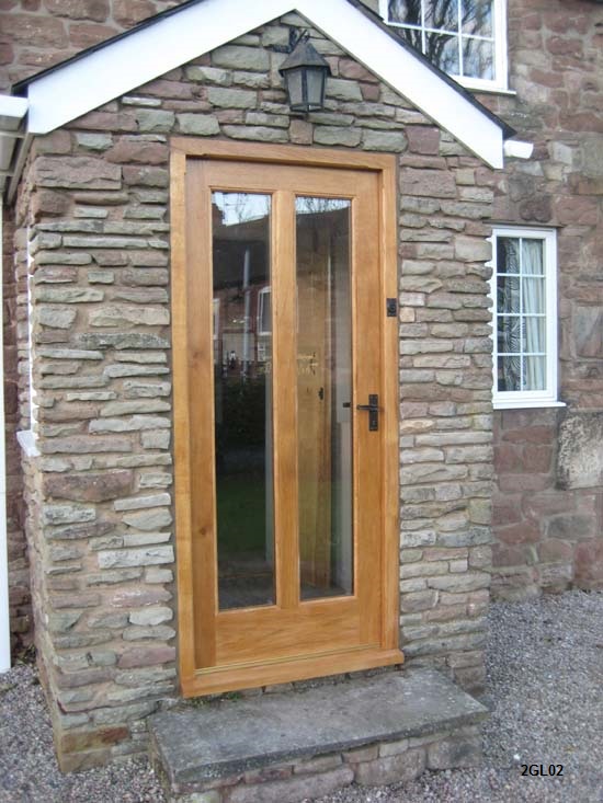 oak door 2 panes