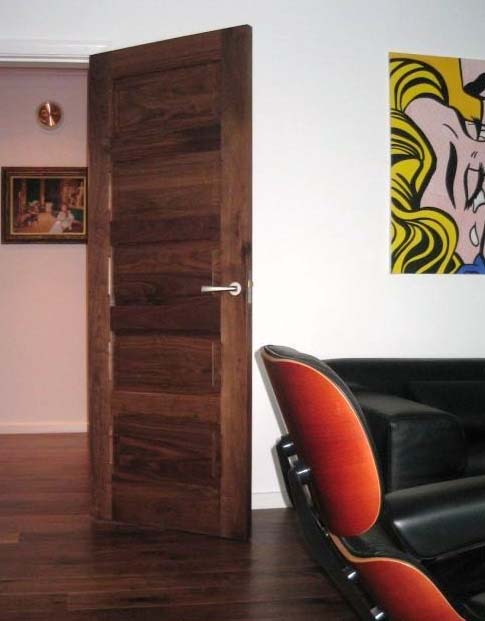 walnut panelled doors