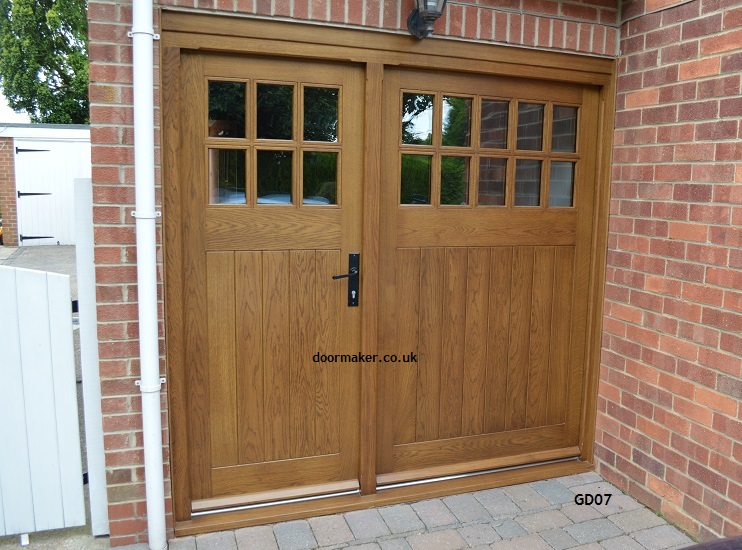 oak garage doors