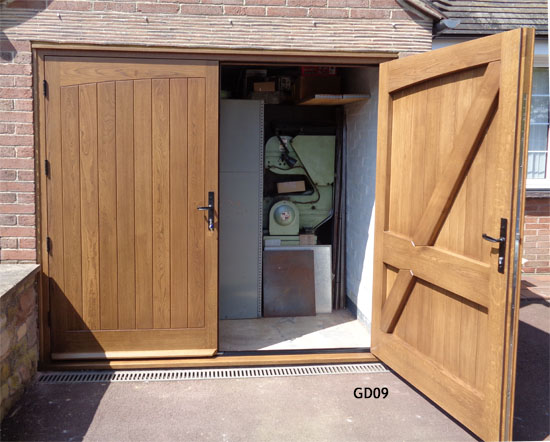 oak garage doors