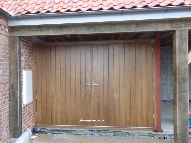 oak garage doors