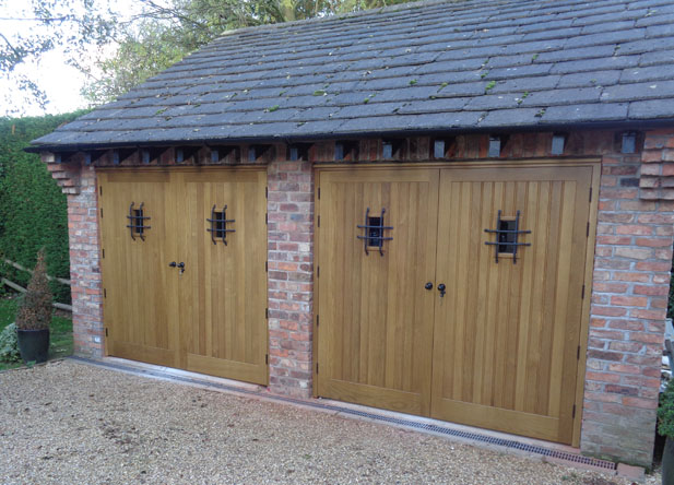 oak garage doors