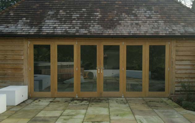 oak bifolding sliding doors