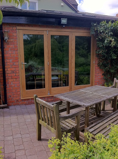 oak bifolding sliding doors