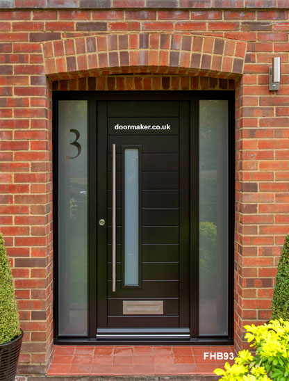 black contemporary door and frame