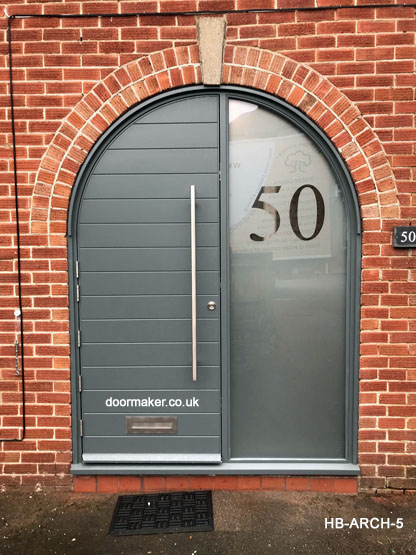 contemporary arched door and frame