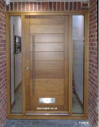 contemporary oak door sidelights