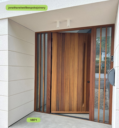 contemporary iroko door