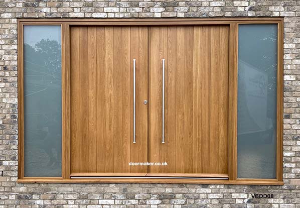 contemporary double doors oak