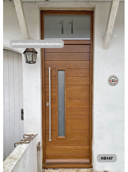 contemporary front door with top light