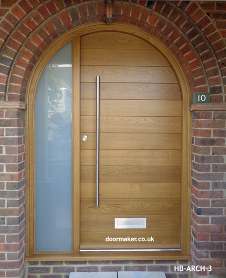contemporary arched door oak