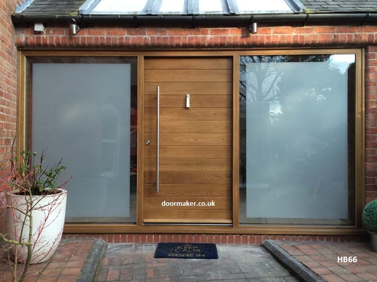 contemporary oak doorset wide sidelights