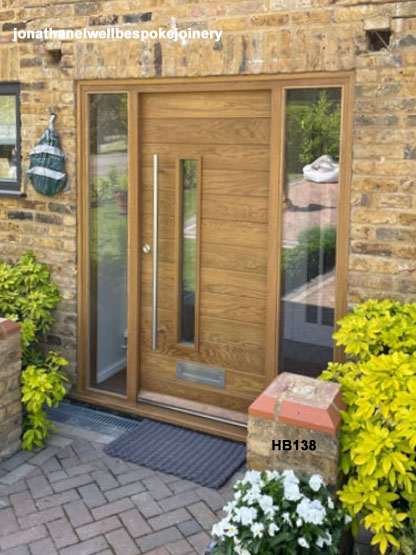 contemporary front door oak centre vision sidelights