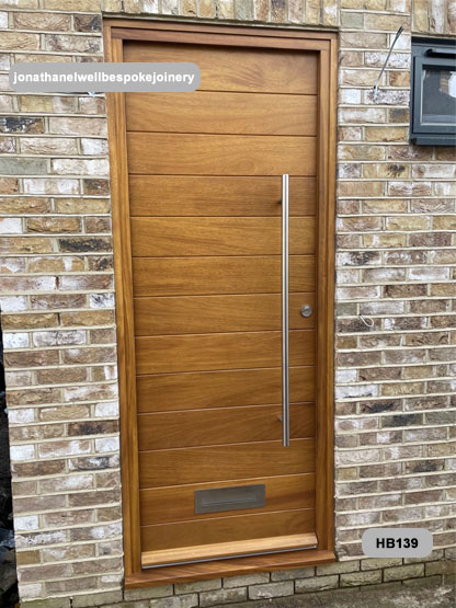 contemporary front door iroko