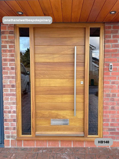 contemporary front door iroko sidelights