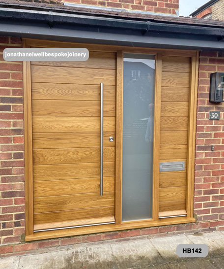 contemporary front door sidelight and side panel oak