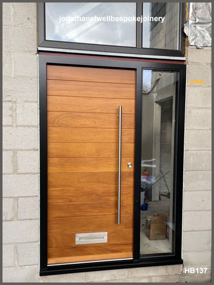 contemporary front door iroko