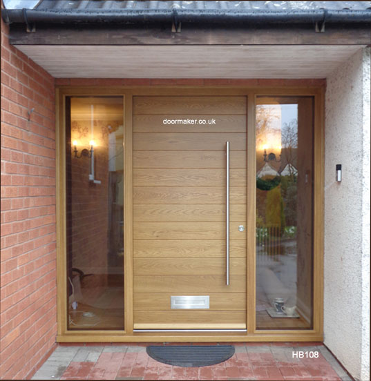 oak contemporary door sidelights