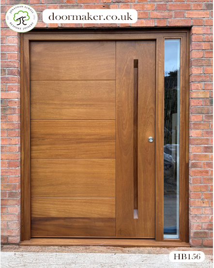 contemporary front door iroko 5 boards