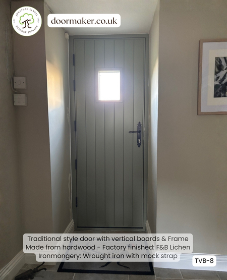 traditional external door made to measure lichen